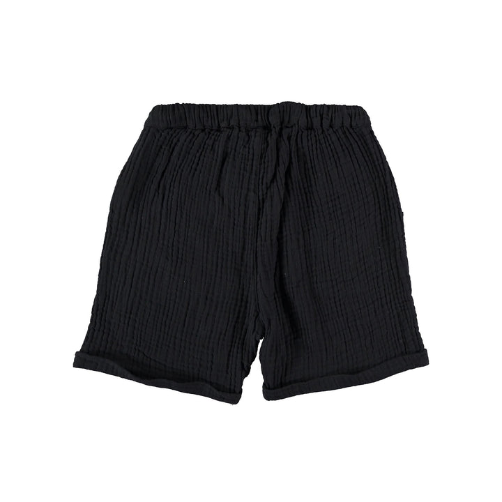 Organic Gauze Bermuda Shorts - Dark Blue