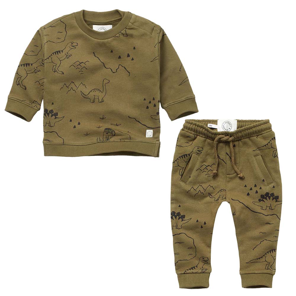 Dino Sweat Set - Khaki