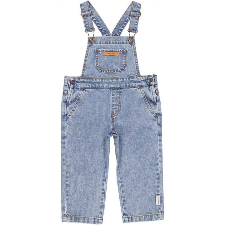 Unisex Dungarees - Washed Light Blue Denim