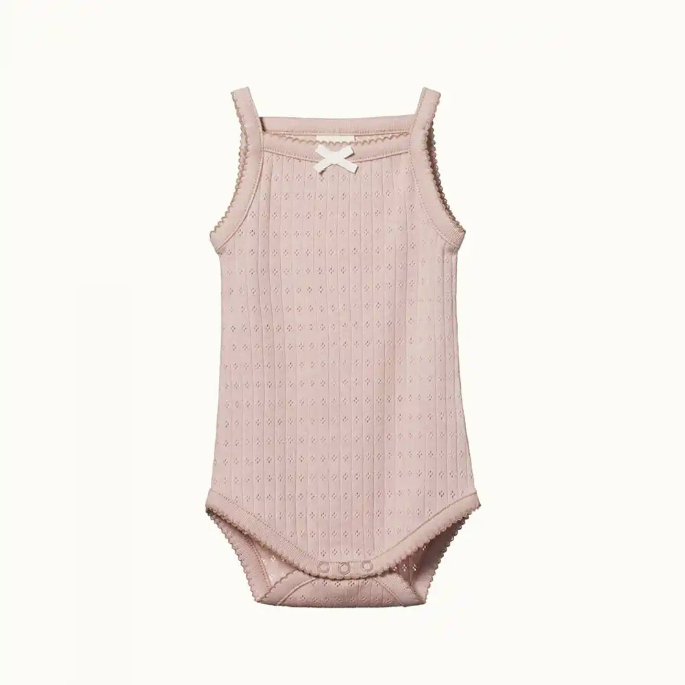 Pointelle Camisole Bodysuit - Rose Bud