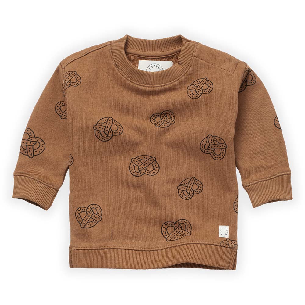 Pretzel Print Sweatshirt - Lion