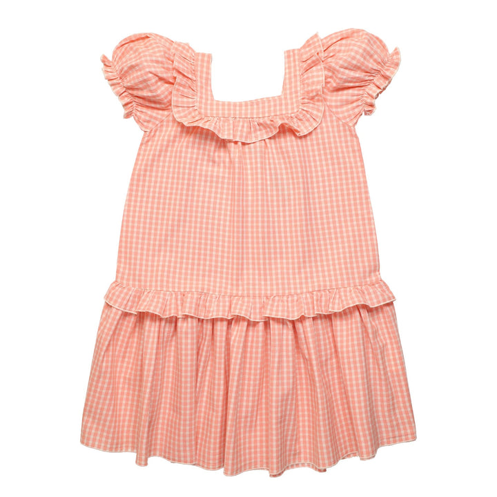 Rachel Dress - Coral Check