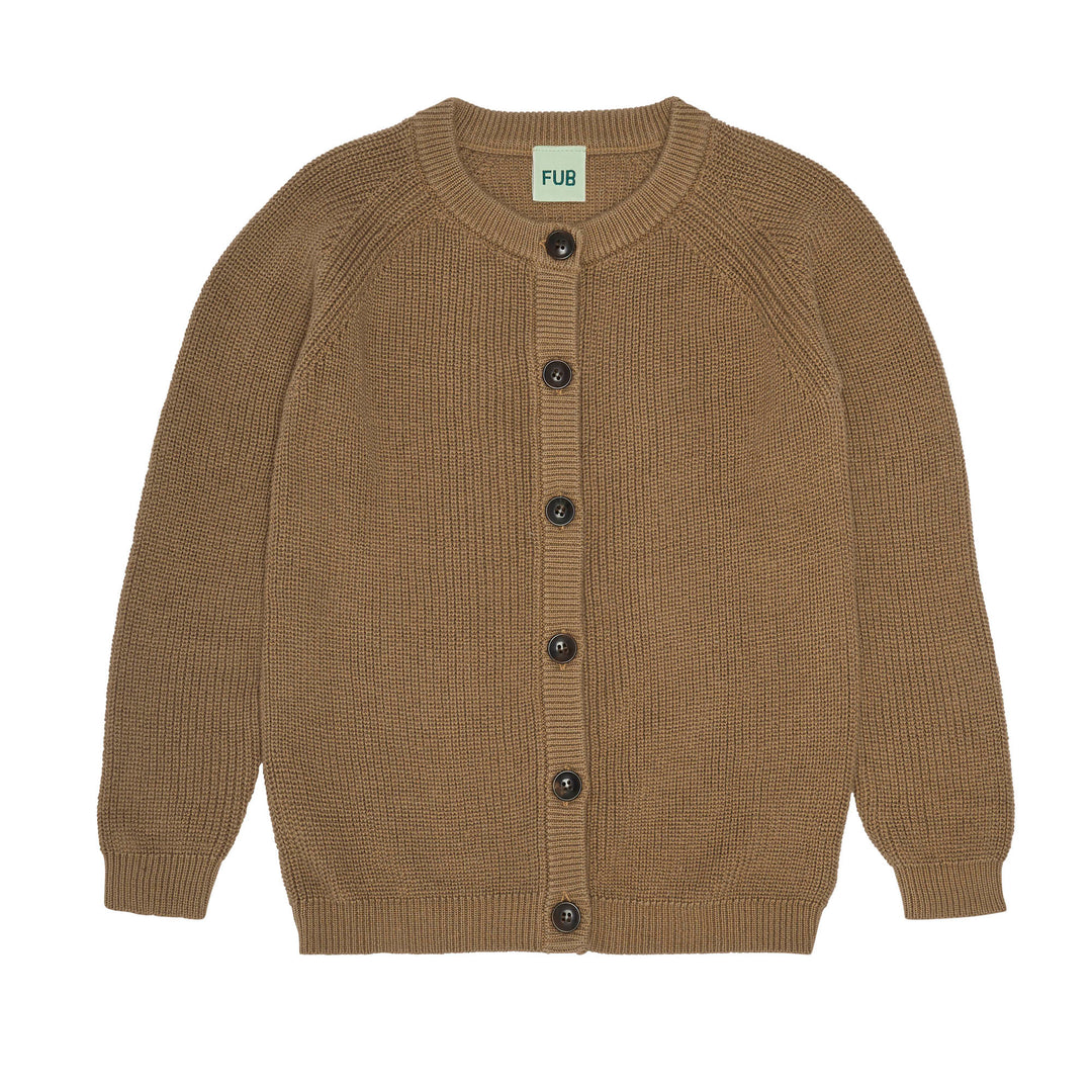 Rib Cardigan - Camel