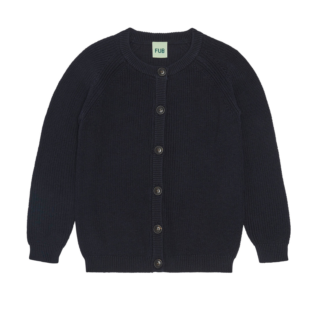 Rib Cardigan - Dark Navy