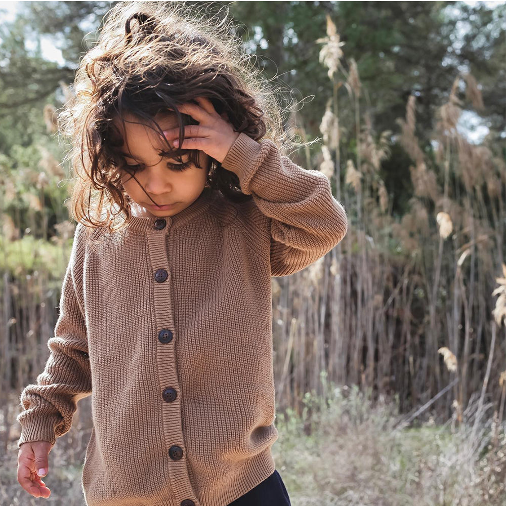 Merino Rib Cardigan - Dark Navy