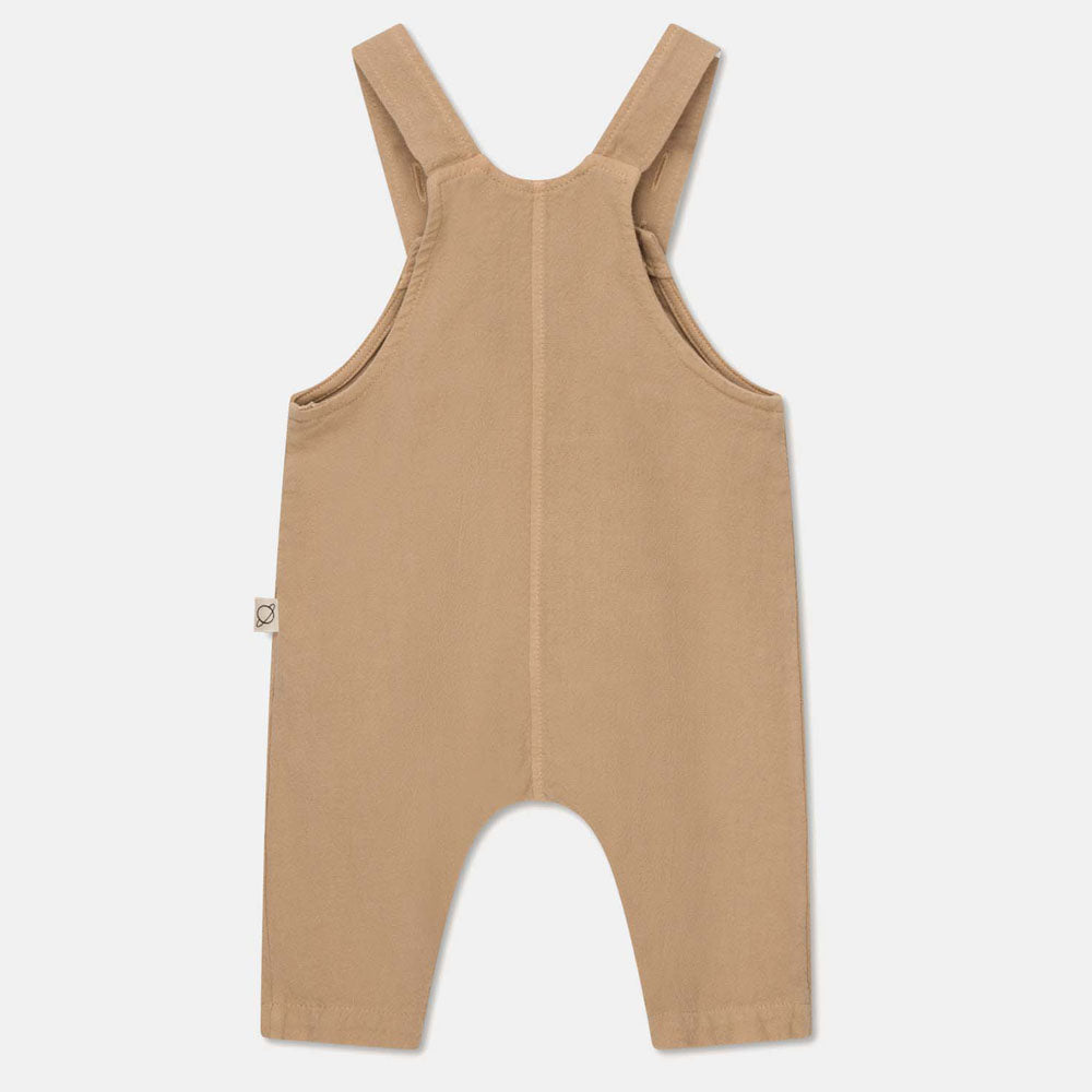 Rustic Cotton Baby Overalls - Sand