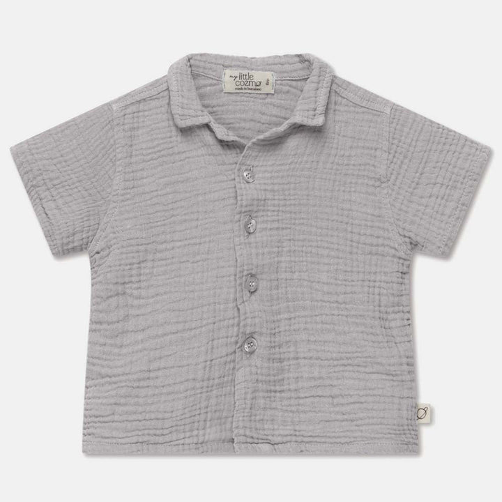 Gauze Camp Baby Shirt - Soft Grey