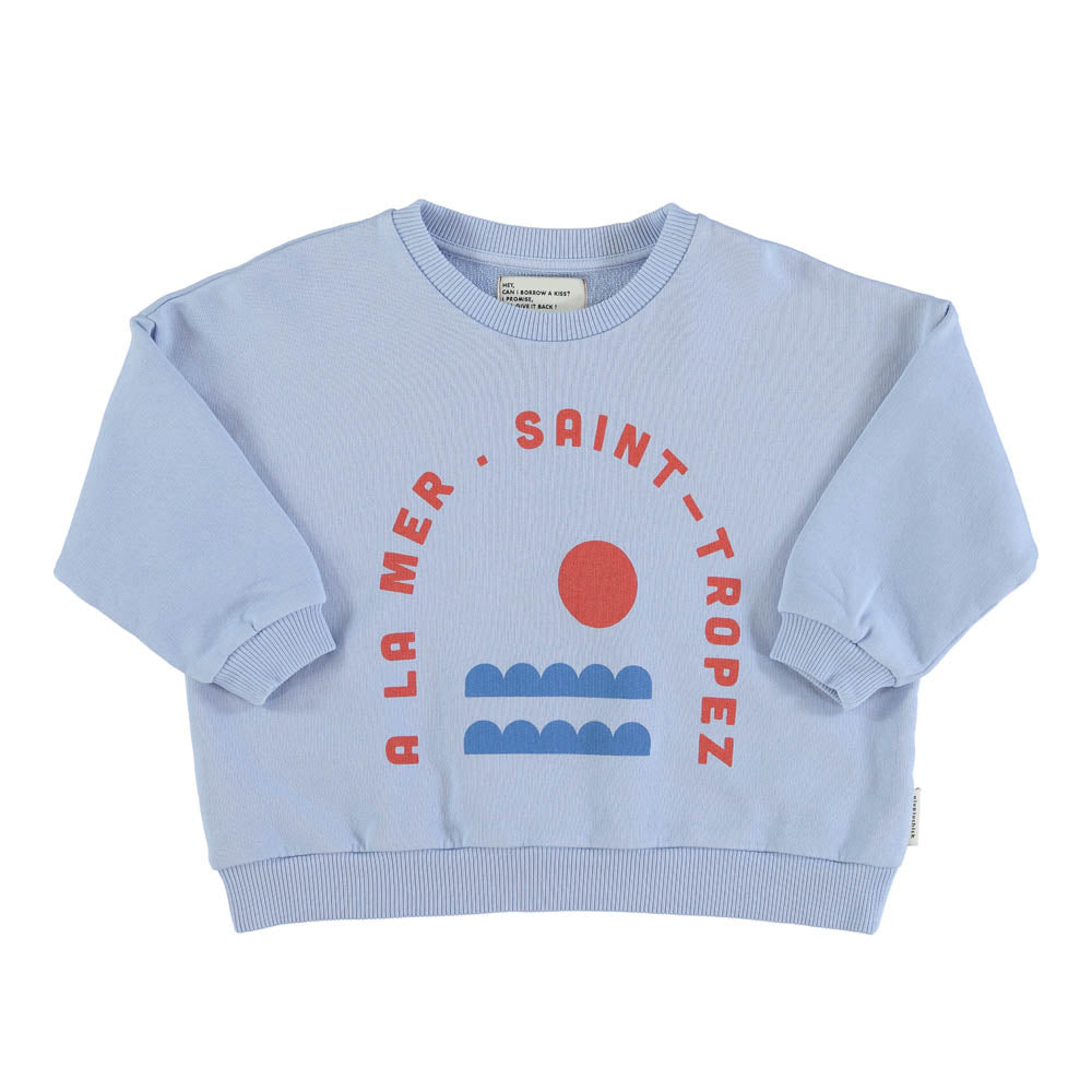 Unisex Sweatshirt - Light Blue Sea Print