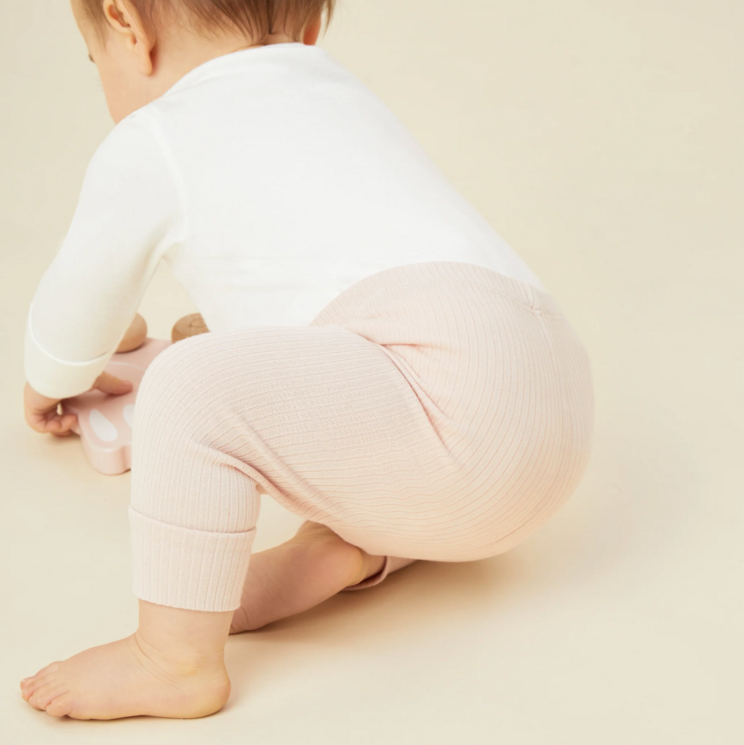 Long Sleeve Bodysuit - Blush Stripe