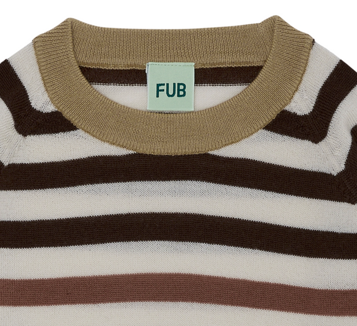 Baby Sweatshirt - Ecru/Walnut