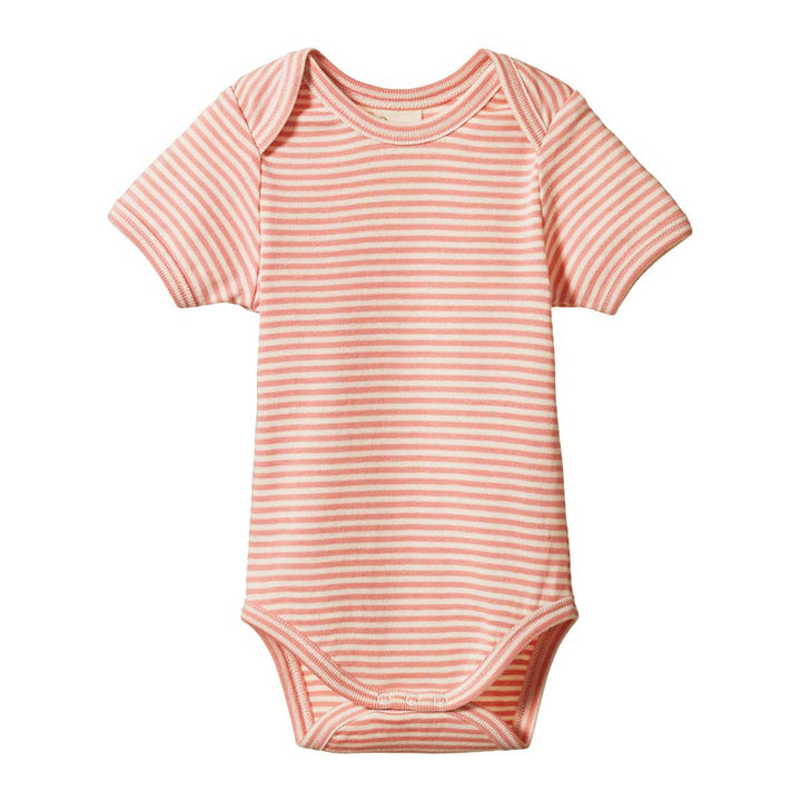 Short Sleeve Bodysuit - Peony Stripe