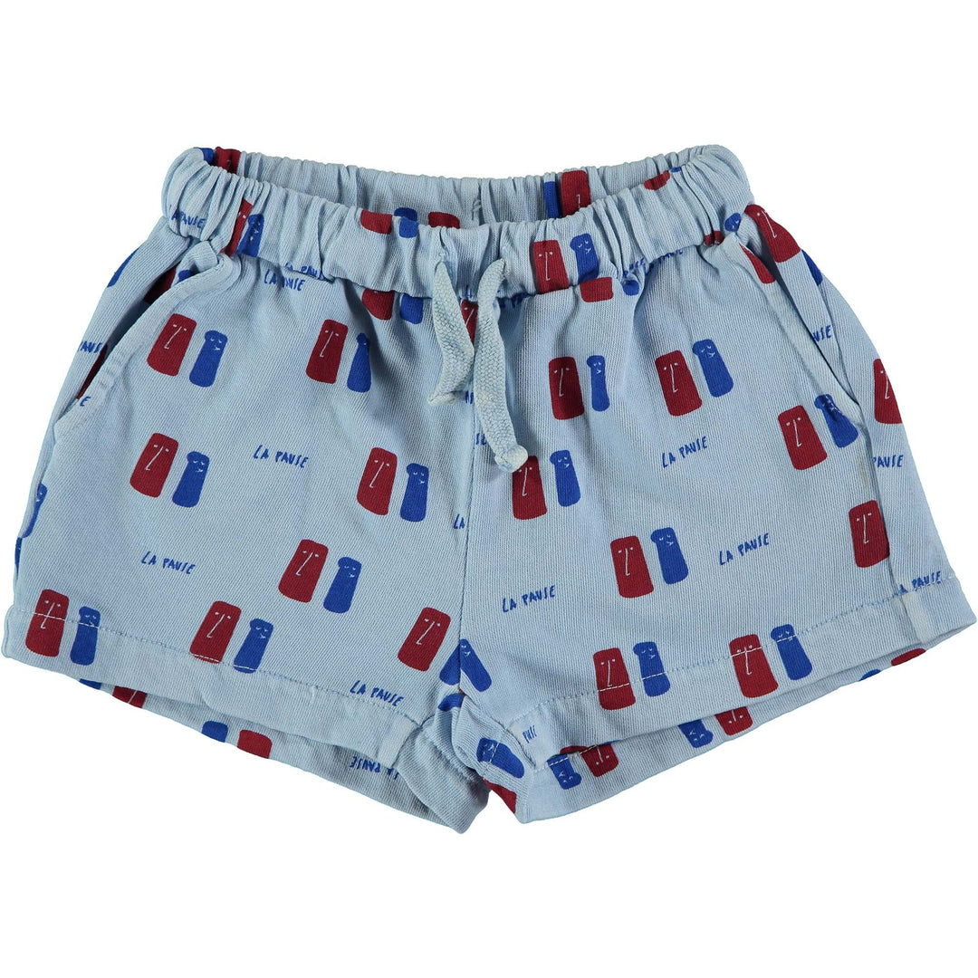 Shorts Fleece La Pause - Light Blue