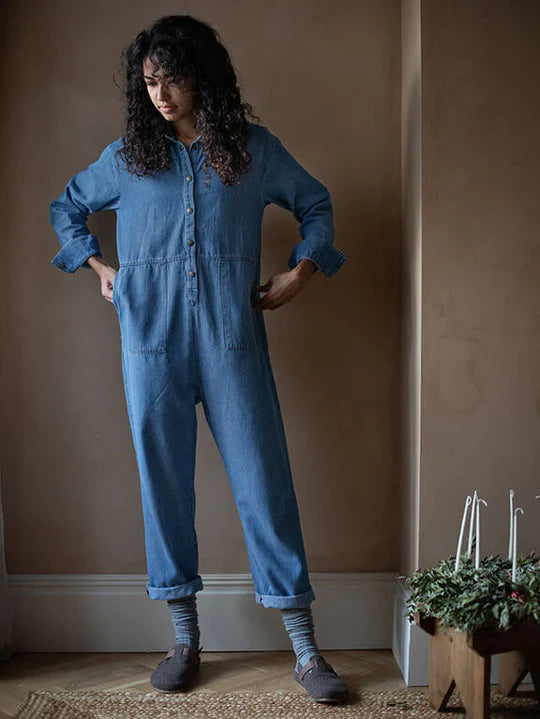 The Denim Boiler Suit Women's - Light Denim