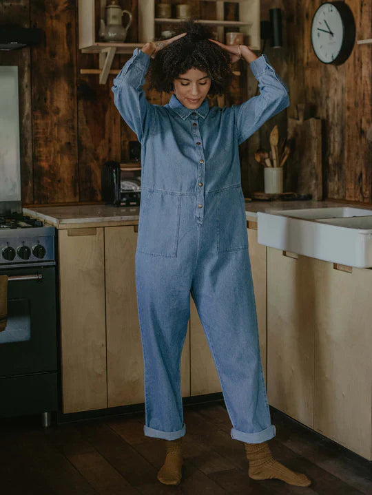 The Denim Boiler Suit Women's - Light Denim