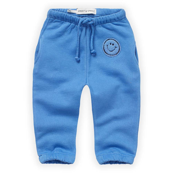 Smiley Blue Sweatpants - Molecule Blue