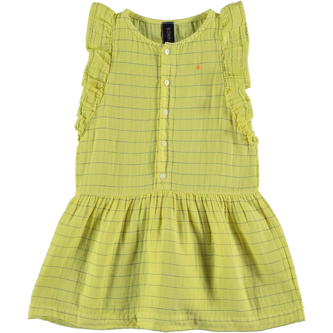 Dress Frill Stripes Dot - Sunshine Yellow