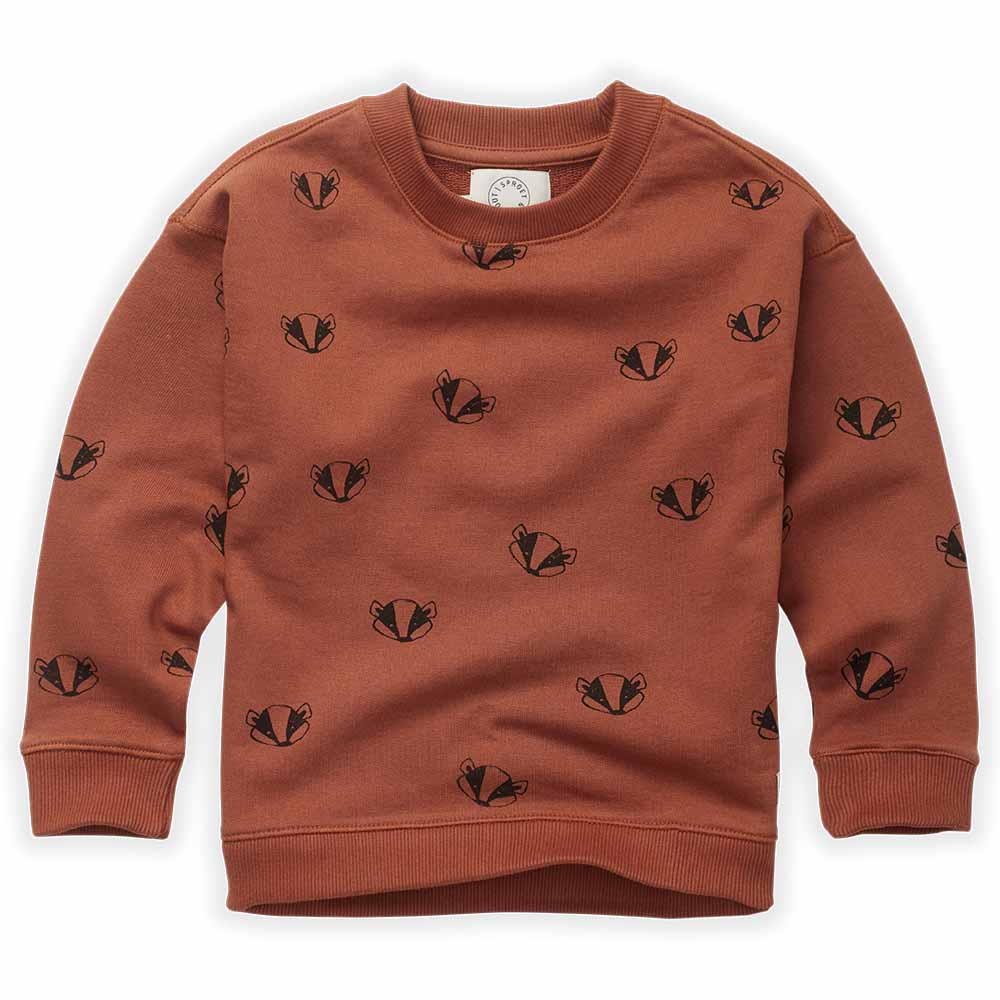 Sweatshirt Badger Print - Auburn