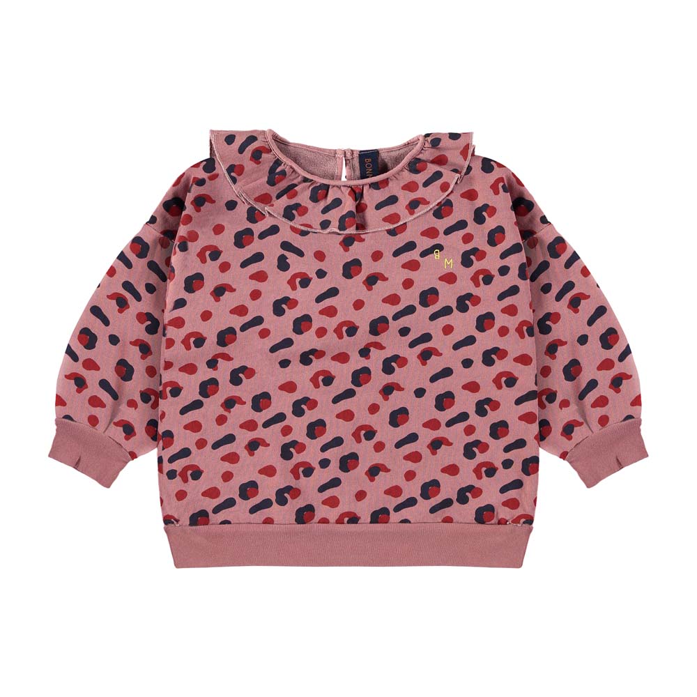 Sweatshirt Collar Leopard - Rust