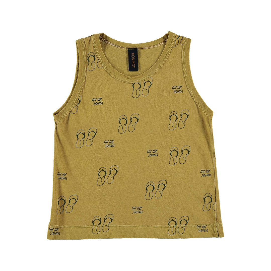 Tank T-Shirt Siblings - Mustard