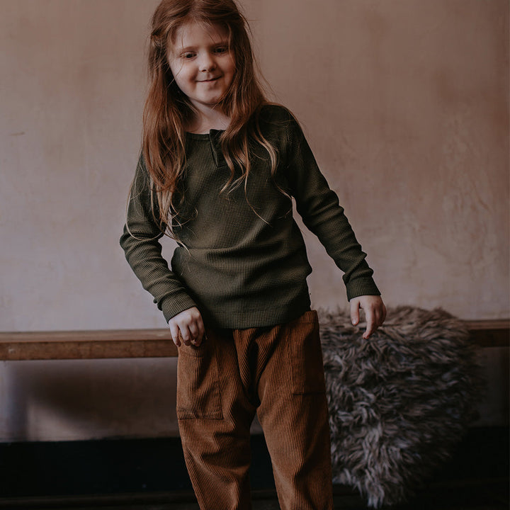 The Corduroy Harem Trouser - Rust