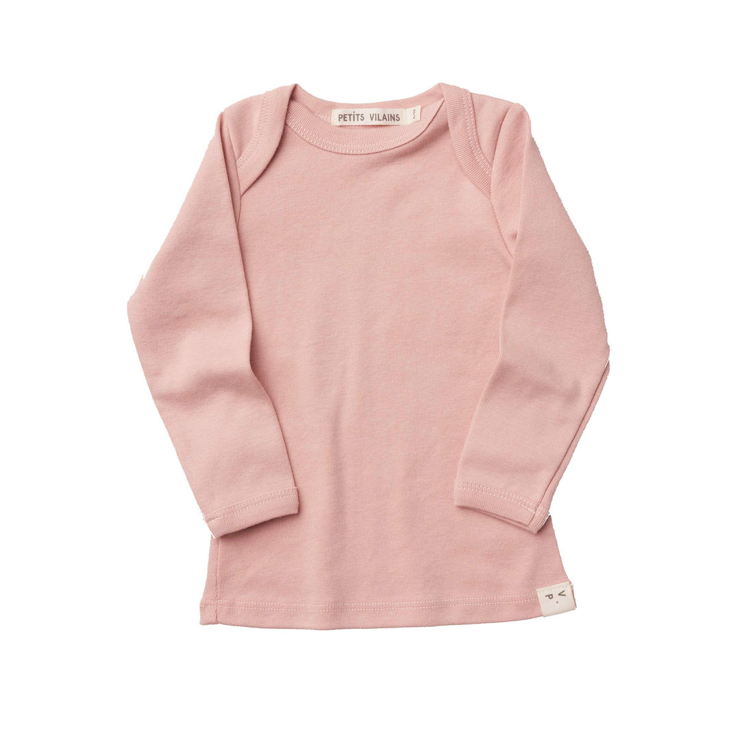 Lilou Long Sleeve Envelope Tee - Dusty Pink