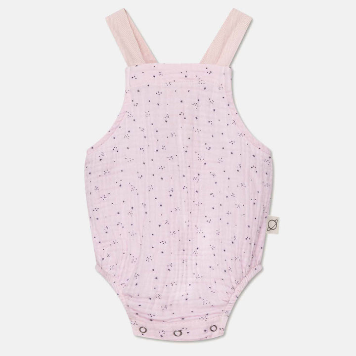 Gauze Star Print Baby Romper - Pink