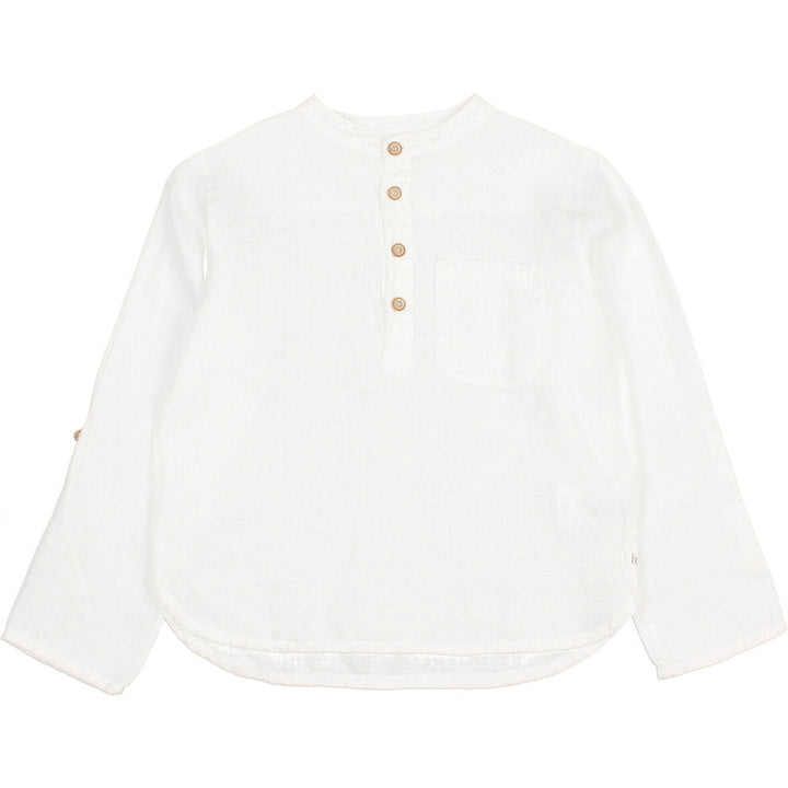 Linen Kurta Shirt - White