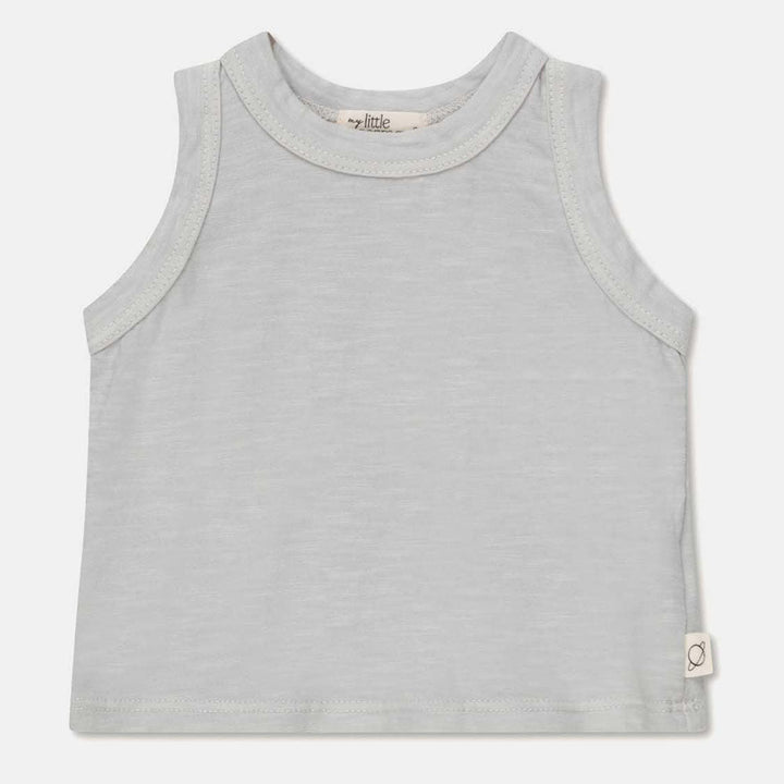 Slub Baby Tank T-Shirt - Soft Grey