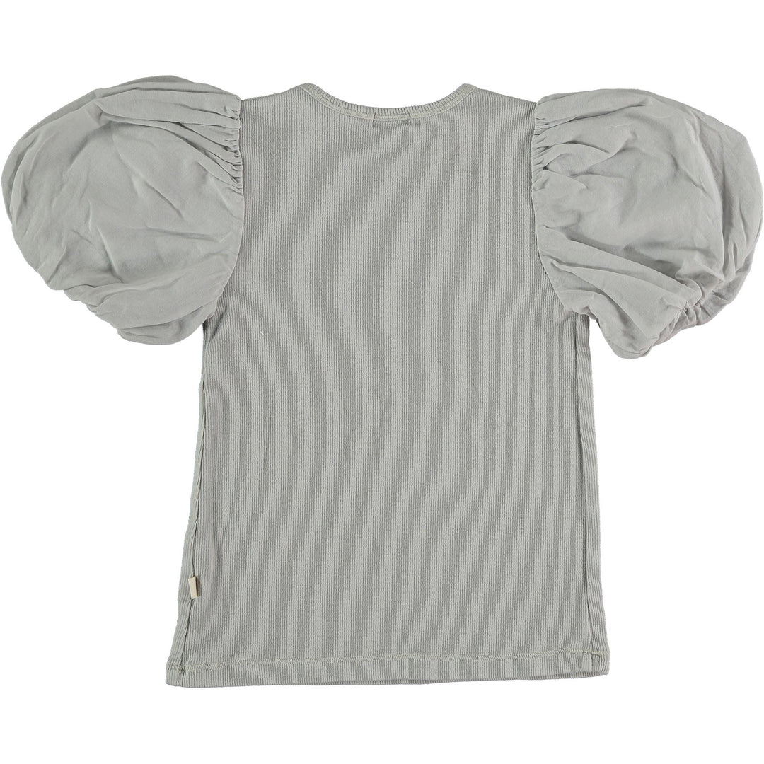 Organic Cotton Ribbed T-Shirt - Light Grey