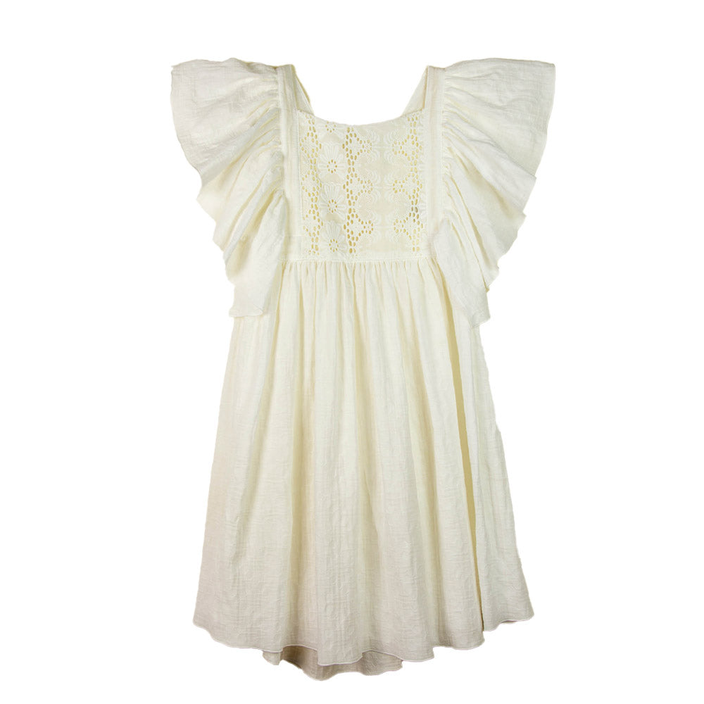 Bib Dress - White