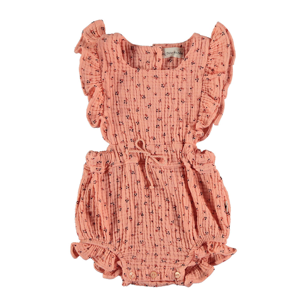 Organic Cotton Liberty Romper - Peach