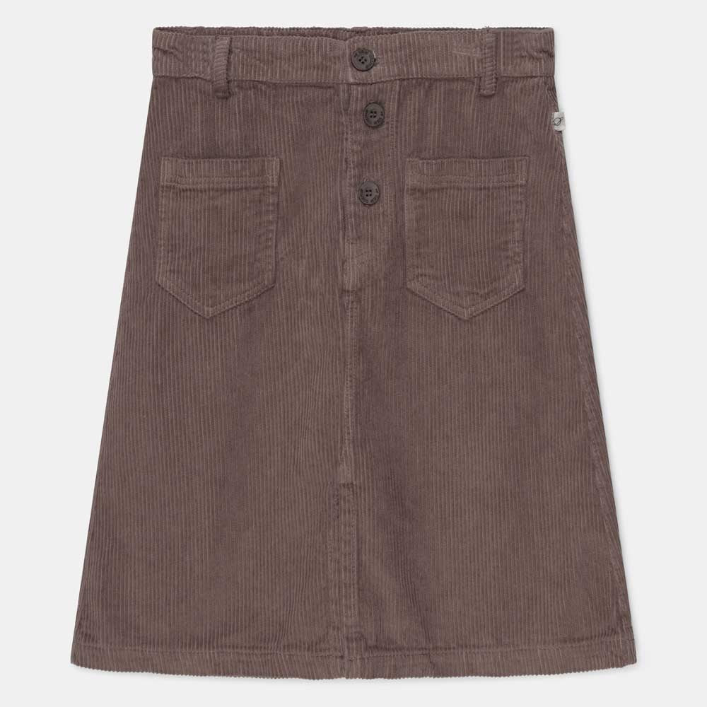 Organic Midi Corduroy Girls Skirt - Taupe