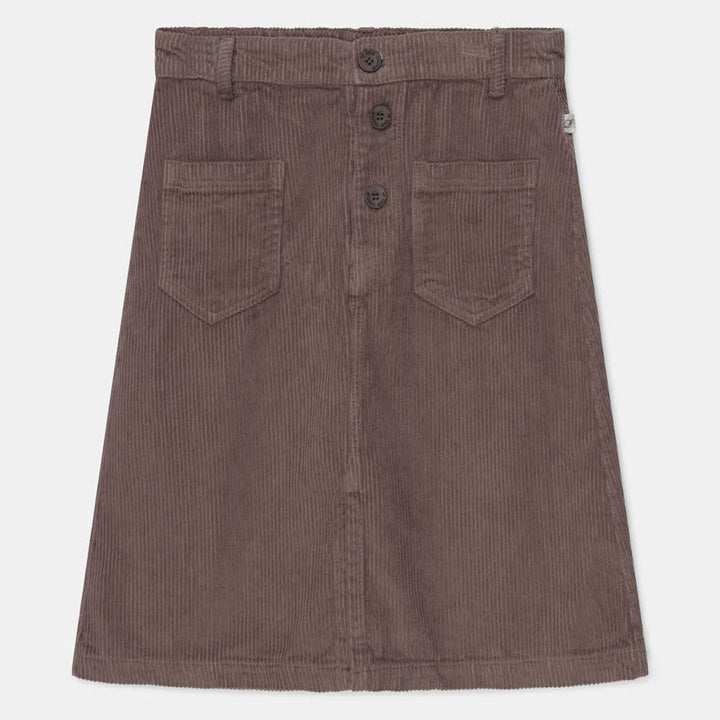 Organic Midi Corduroy Girls Skirt - Taupe