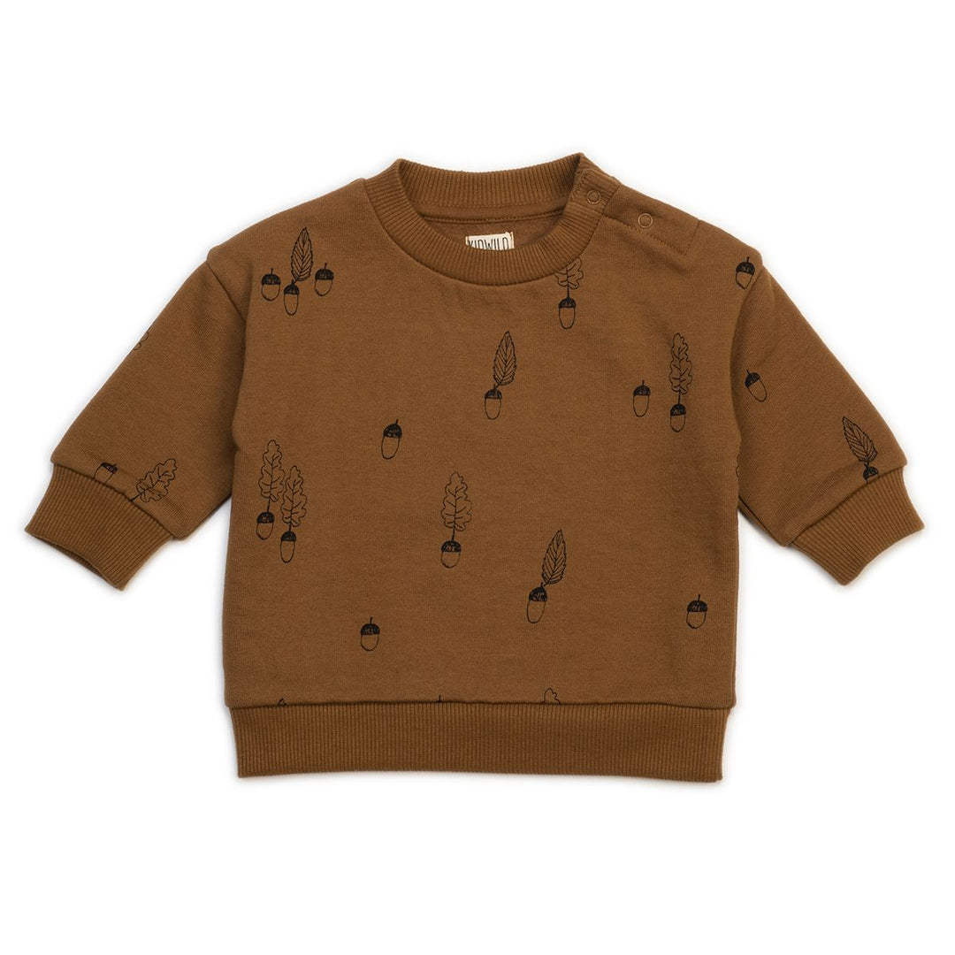 Organic Sweatshirt - Acorn Aop Caramel