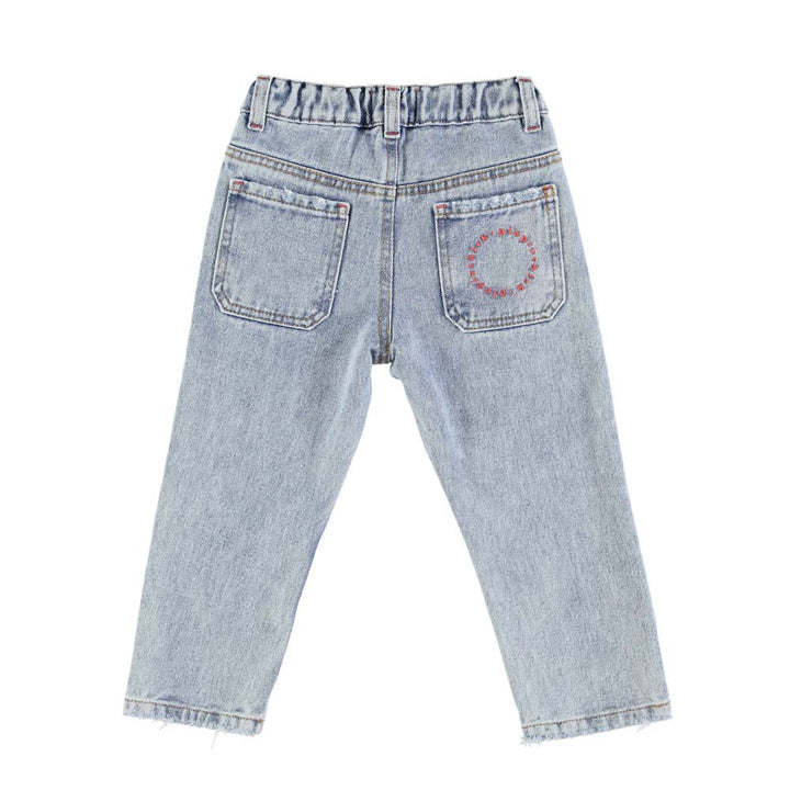 Unisex Trousers - Washed Blue Denim