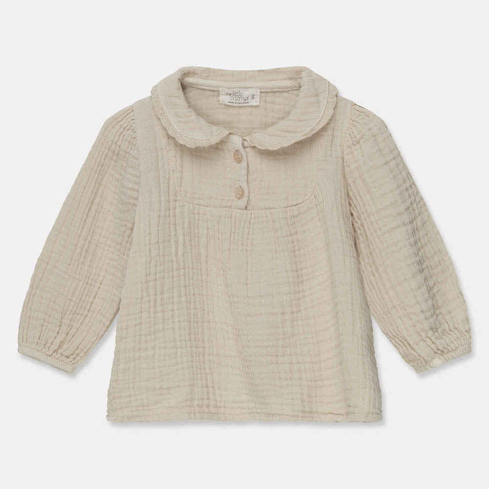 Organic Baby Blouse - Stone