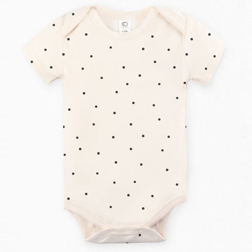 Afton Short Sleeve Bodysuit - Mini Polka/Pewter