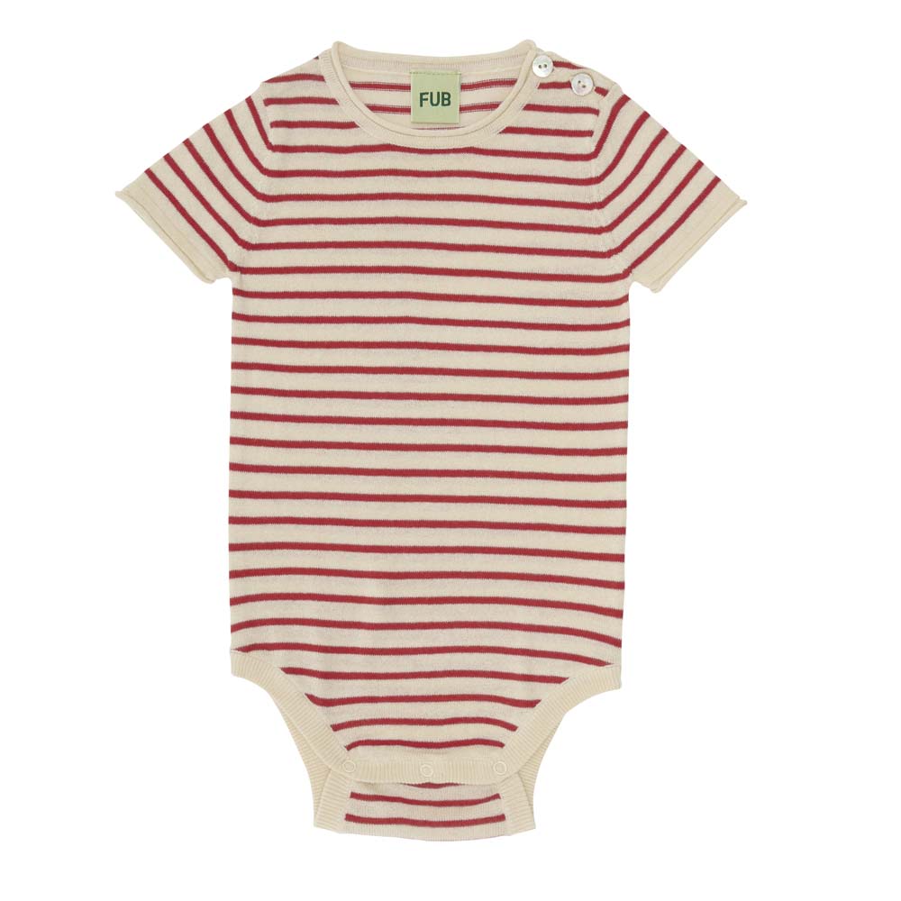 Baby Body - Ecru/Bright Red