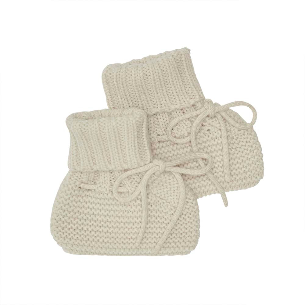 Baby Booties - Organic Cotton Ecru