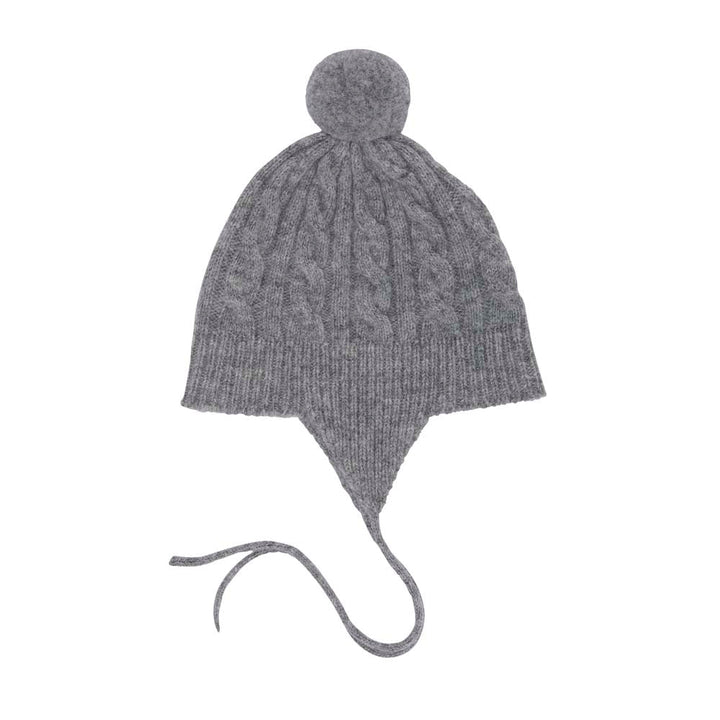 Baby Lambswool Hat - Grey Melange