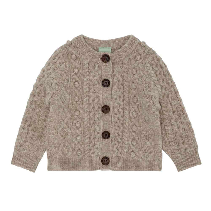 Baby Lambswool Cardigan - Oatmeal