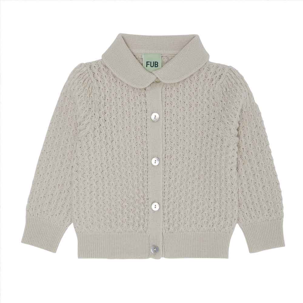 Baby Pointelle Cardigan - Ecru