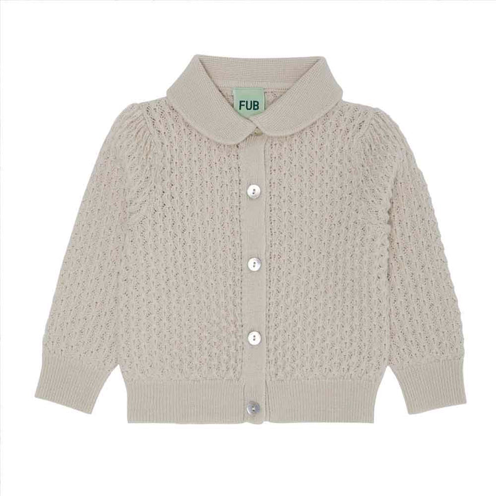 Baby Pointelle Cardigan - Ecru