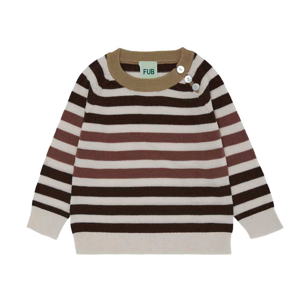 Baby Sweatshirt - Ecru/Walnut