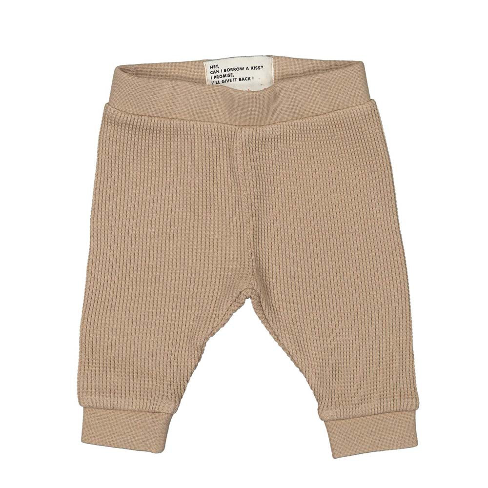 Leggings - Light Brown Waffle Jersey