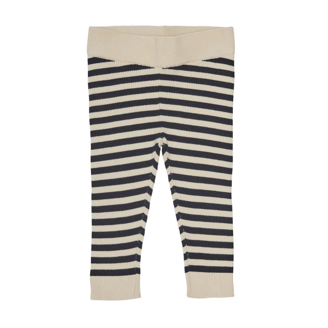 Baby Leggings - Ecru/Dark Navy