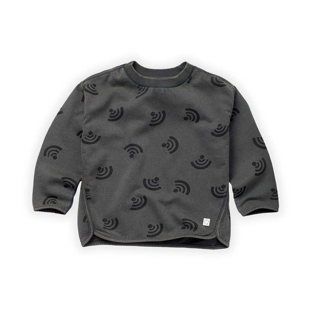 Wifi Print Sweatshirt - Asphalt