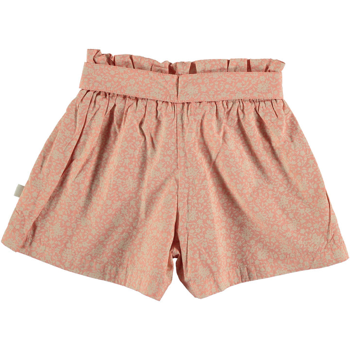 Organic Cotton Floral Shorts - Peach