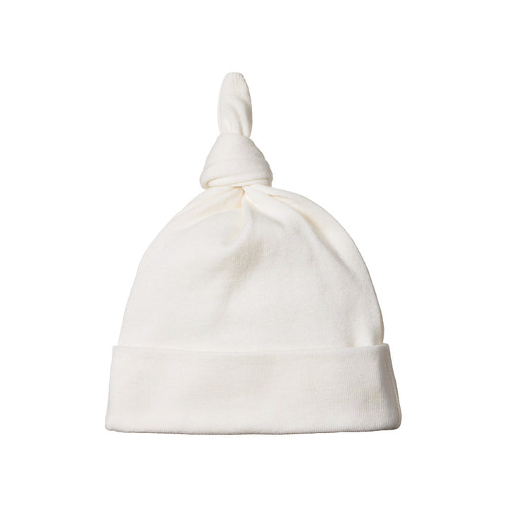 Cotton Knotted Beanie - Natural