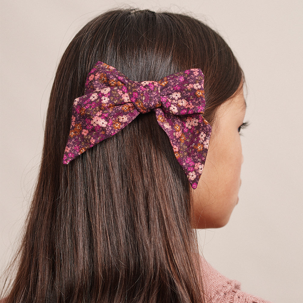 Lena Bow - Mulberry Mini Foral